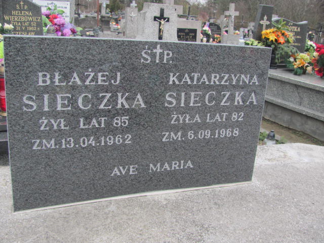 Błażej Sieczka 1877 Skarżysko Kościelne - Grobonet - Wyszukiwarka osób pochowanych