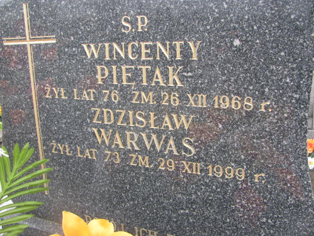 Wincenty Piętak  Skarżysko Kościelne - Grobonet - Wyszukiwarka osób pochowanych