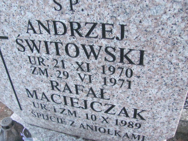 Andrzej Jacek Świtowski 1970 Skarżysko Kościelne - Grobonet - Wyszukiwarka osób pochowanych