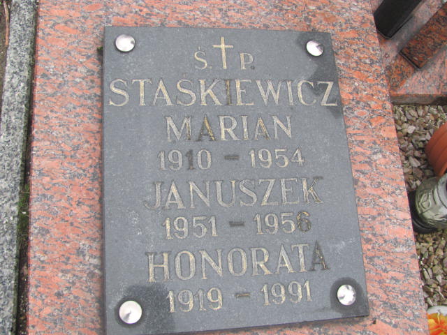 MARIAN STANISŁAW Staśkiewicz 1910 Skarżysko Kościelne - Grobonet - Wyszukiwarka osób pochowanych